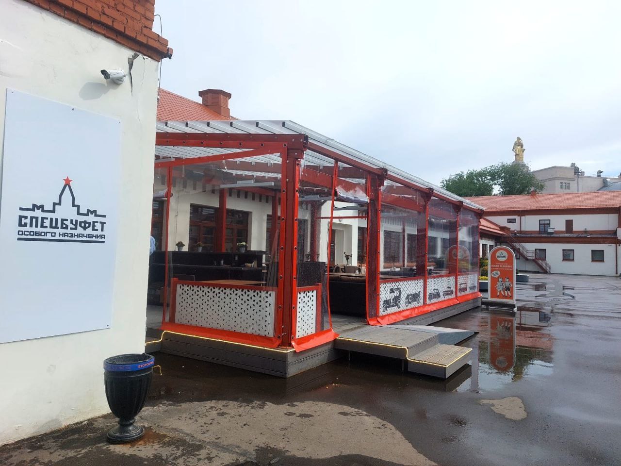 ПВХ шторы для летней террасы кафе в Кологриве